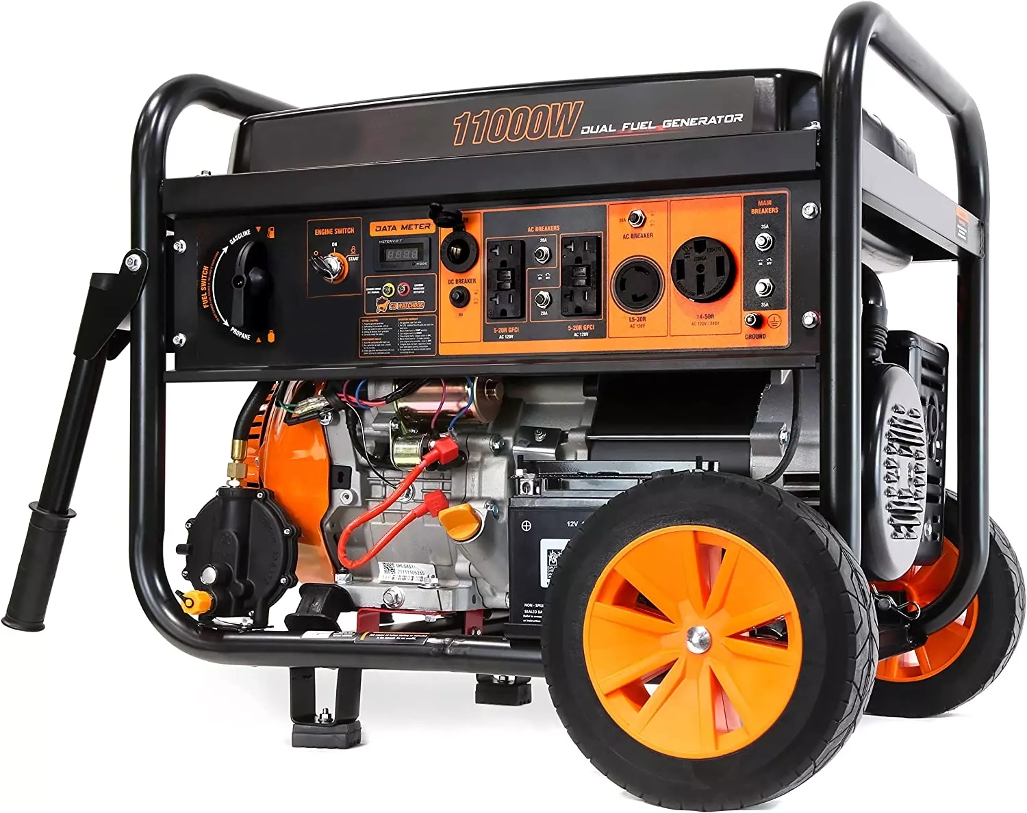 11000 Watts - Generador de Arranque Eléctrico Dual