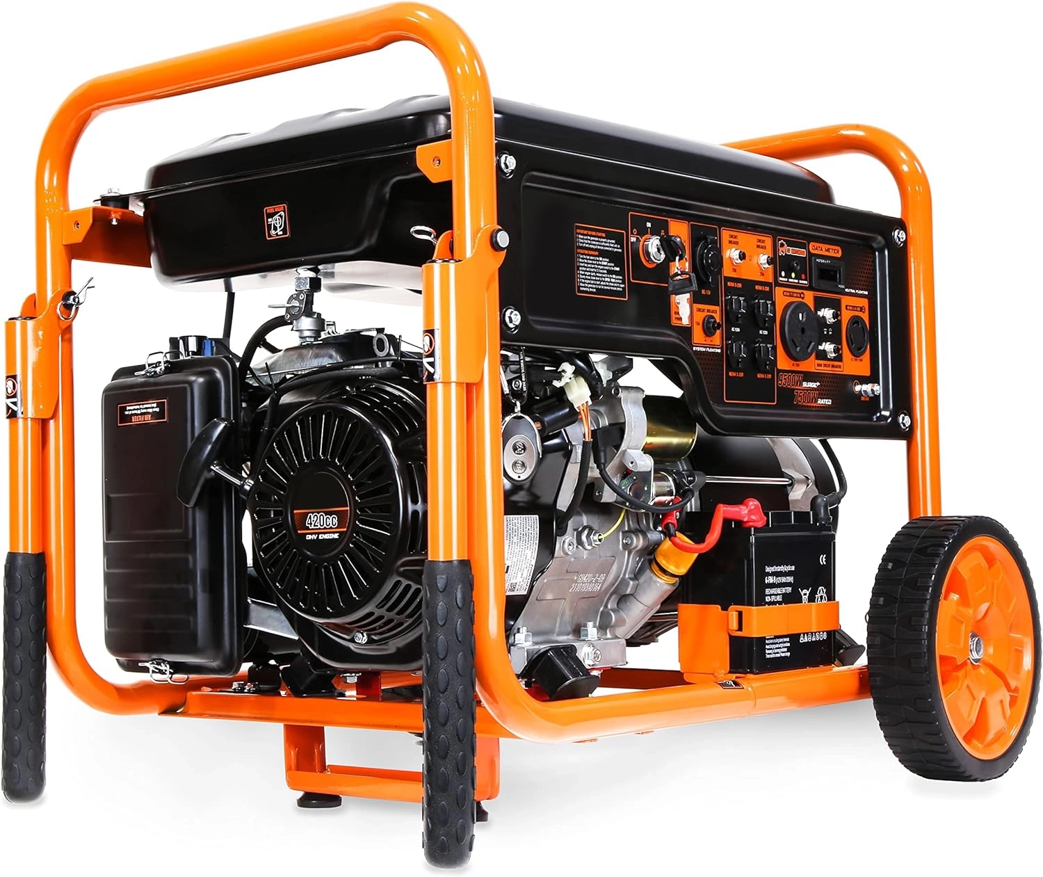 9500 Watts - Generador de Arranque Eléctrico Dual